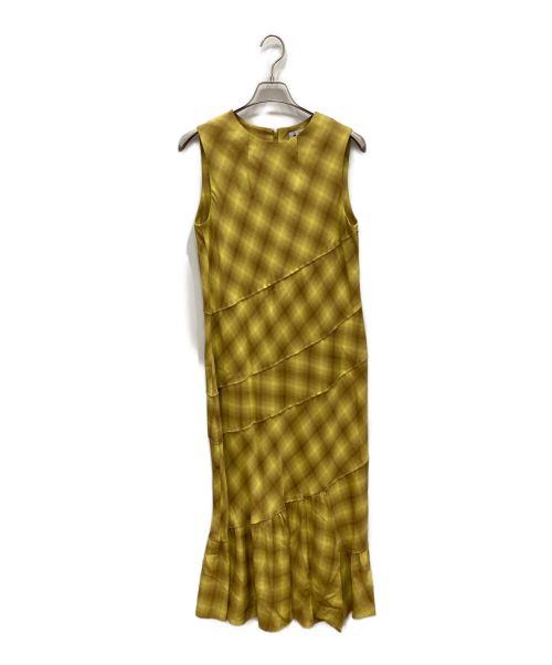 leur logette（ルールロジェット）leur logette (ルールロジェット) オンブレチェックドレス 06556 イエロー サイズ:1の古着・服飾アイテム