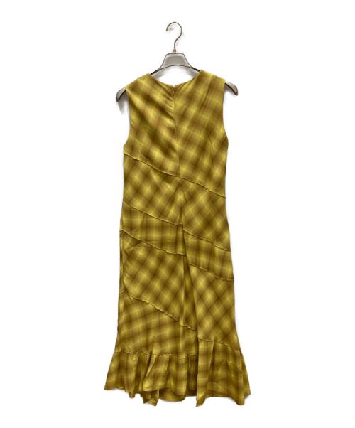 leur logette（ルールロジェット）leur logette (ルールロジェット) オンブレチェックドレス 06556 イエロー サイズ:1の古着・服飾アイテム