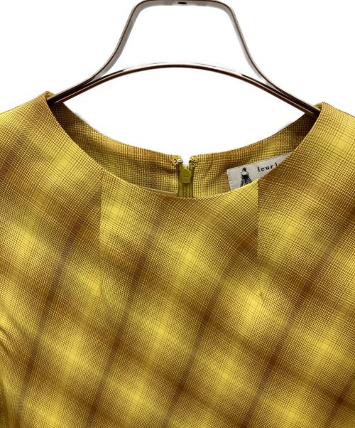 leur logette（ルールロジェット）leur logette (ルールロジェット) オンブレチェックドレス 06556 イエロー サイズ:1の古着・服飾アイテム