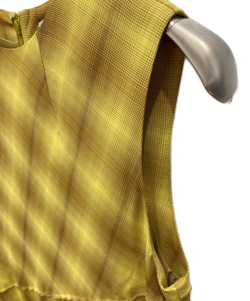 leur logette（ルールロジェット）leur logette (ルールロジェット) オンブレチェックドレス 06556 イエロー サイズ:1の古着・服飾アイテム