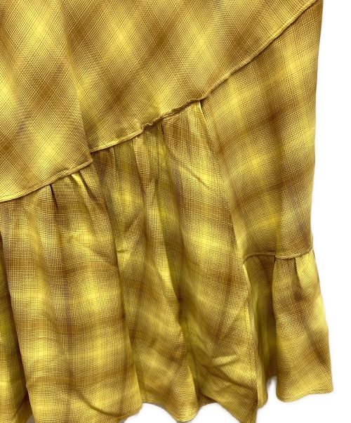leur logette（ルールロジェット）leur logette (ルールロジェット) オンブレチェックドレス 06556 イエロー サイズ:1の古着・服飾アイテム