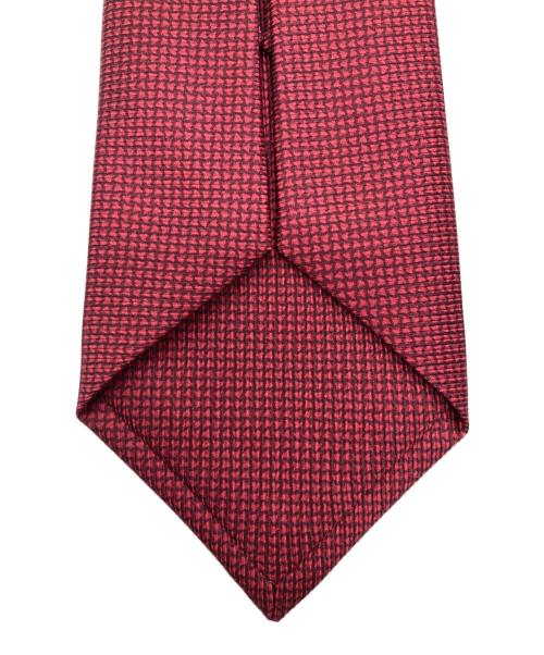 BVLGARI（ブルガリ）BVLGARI (ブルガリ) ジャガードシルクネクタイ レッド サイズ:FREEの古着・服飾アイテム