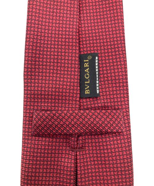 BVLGARI（ブルガリ）BVLGARI (ブルガリ) ジャガードシルクネクタイ レッド サイズ:FREEの古着・服飾アイテム