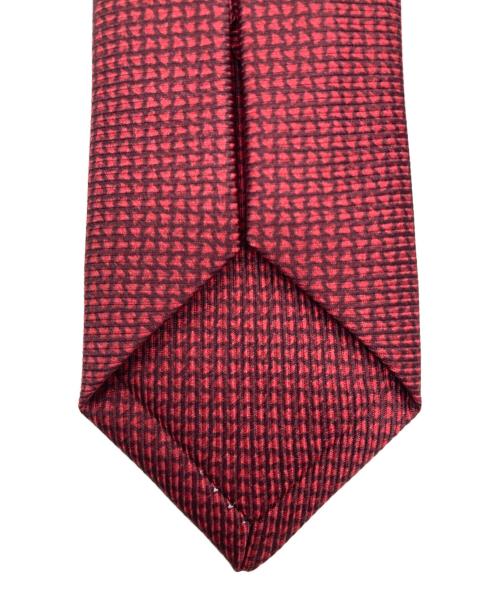 BVLGARI（ブルガリ）BVLGARI (ブルガリ) ジャガードシルクネクタイ レッド サイズ:FREEの古着・服飾アイテム