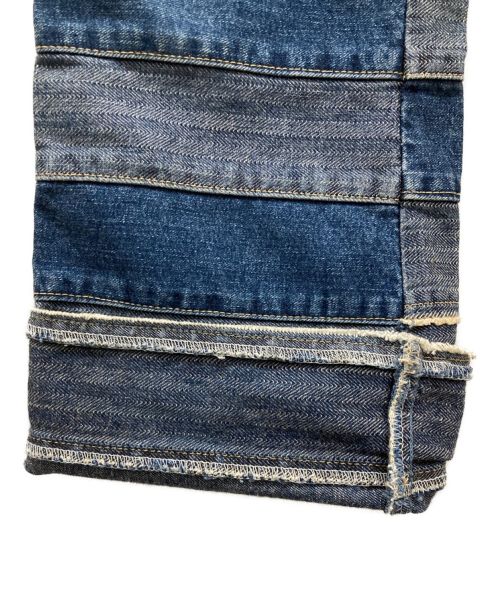 Hysteric Glamour（ヒステリックグラマー）Hysteric Glamour (ヒステリックグラマー) KINKY スクラッチフレアデニムパンツ　ツギハギ　 サイズ:Mの古着・服飾アイテム