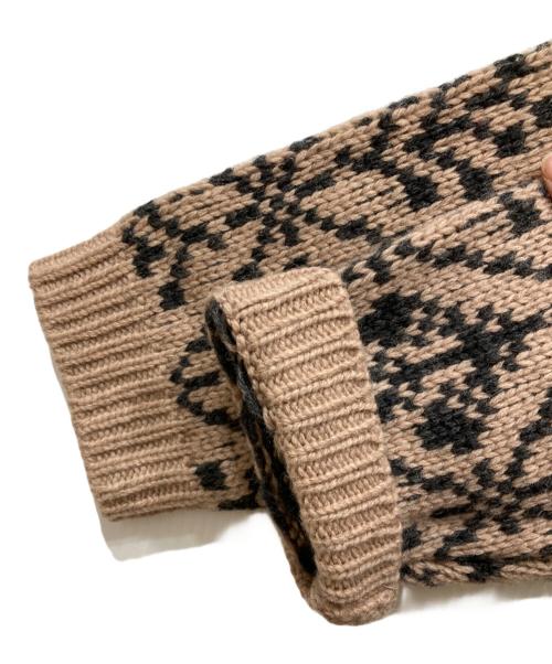 TSUHARU by samansa Mos2（ツハル バイ サマンサモスモス）TSUHARU by Samansa Mos2 (ツハル バイ サマンサモスモス) モチーフ柄ジャガードロングカーディガン ブラウン サイズ:FREE 未使用品の古着・服飾アイテム