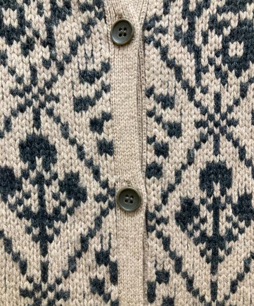 TSUHARU by samansa Mos2（ツハル バイ サマンサモスモス）TSUHARU by Samansa Mos2 (ツハル バイ サマンサモスモス) モチーフ柄ジャガードロングカーディガン ブラウン サイズ:FREE 未使用品の古着・服飾アイテム