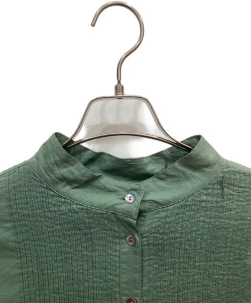 かぐれ（カグレ）かぐれ (カグレ) ピンタック2WAYブラウス グリーン サイズ:freeの古着・服飾アイテム