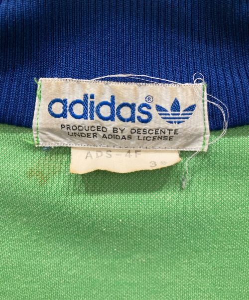 adidas（アディダス）adidas (アディダス) 70ｓトラックジャケット デサント社 グリーン×ネイビー サイズ:３号の古着・服飾アイテム