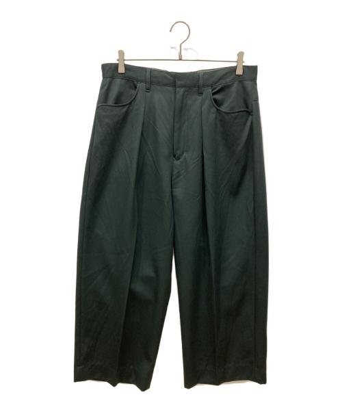 FARAH（ファーラー）FARAH (ファーラー) One-tuck Wide Wool Pants グリーン サイズ:SIZE 86cm (W34)の古着・服飾アイテム