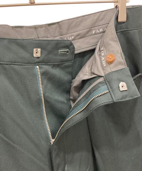 FARAH（ファーラー）FARAH (ファーラー) One-tuck Wide Wool Pants グリーン サイズ:SIZE 86cm (W34)の古着・服飾アイテム