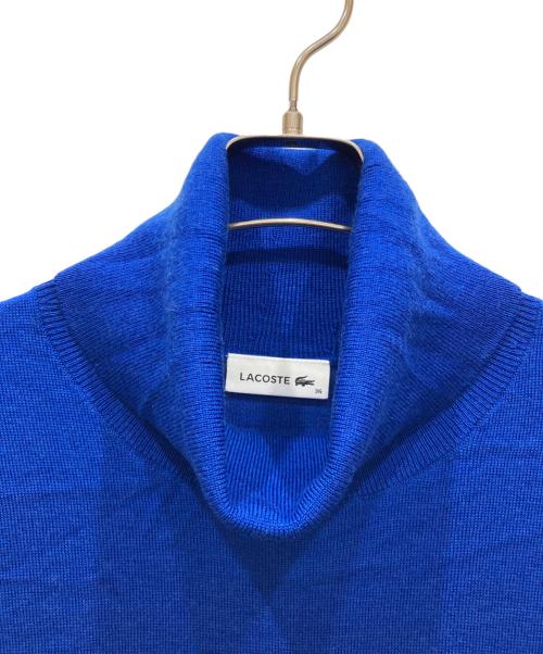 LACOSTE（ラコステ）LACOSTE (ラコステ) ウォッシャブルウールタートルネックマキシドレス ブルー サイズ:36の古着・服飾アイテム