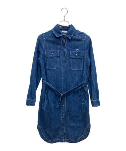 LACOSTE（ラコステ）LACOSTE (ラコステ) デニムシャツワンピース インディゴ サイズ:SIZE 34の古着・服飾アイテム