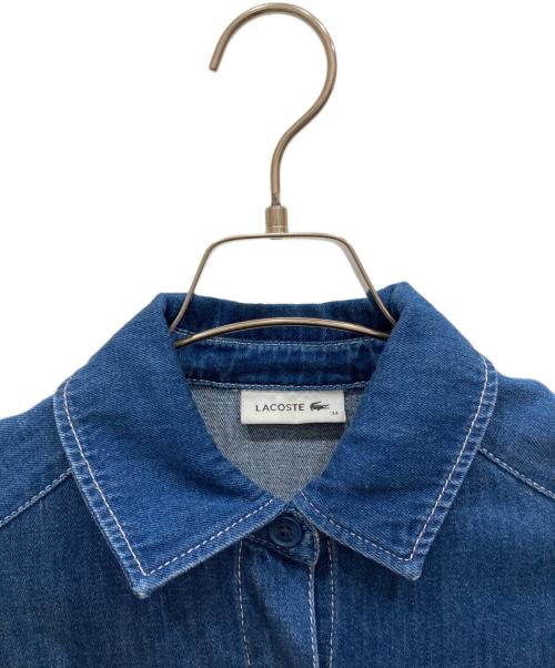 LACOSTE（ラコステ）LACOSTE (ラコステ) デニムシャツワンピース インディゴ サイズ:SIZE 34の古着・服飾アイテム