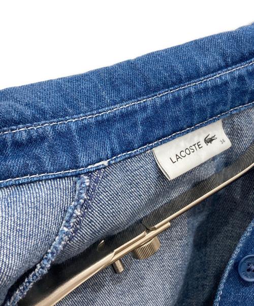 LACOSTE（ラコステ）LACOSTE (ラコステ) デニムシャツワンピース インディゴ サイズ:SIZE 34の古着・服飾アイテム