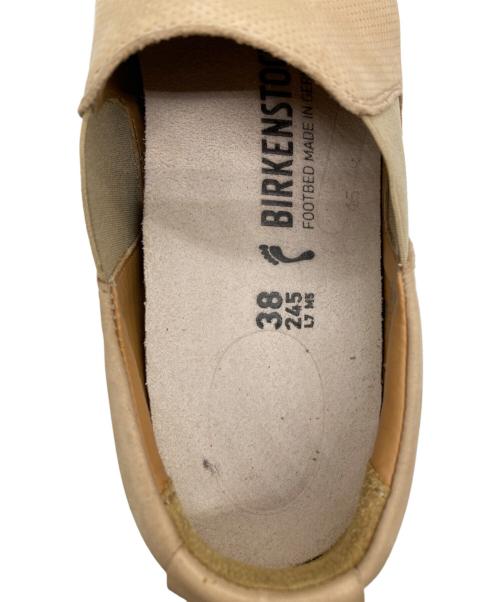 BIRKENSTOCK（ビルケンシュトック）BIRKENSTOCK (ビルケンシュトック) レザースリッポン ベージュ サイズ:24.5の古着・服飾アイテム