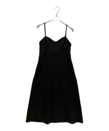 H BEAUTY&YOUTH（エイチ ビューティー&ユース）の古着「TWILL CAMISOLE DRESS」｜ブラック