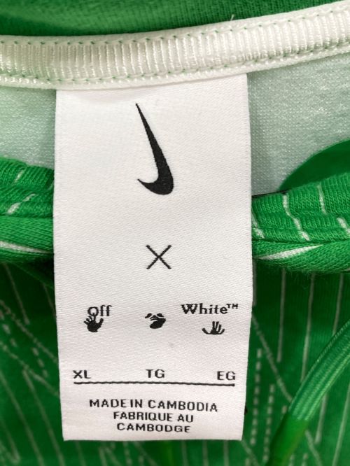 NIKE（ナイキ）NIKE (ナイキ) OFFWHITE (オフホワイト) NRG MC ENGINEERED HOODIE グリーン サイズ:SIZE XLの古着・服飾アイテム