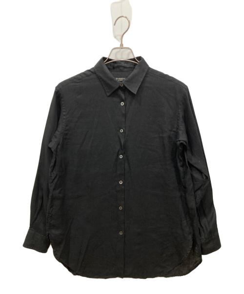 VERMEIL par iena（ヴェルメイユ パー イエナ）VERMEIL par iena (ヴェルメイユ パー イエナ) 長袖リネンシャツ ブラック サイズ:38の古着・服飾アイテム