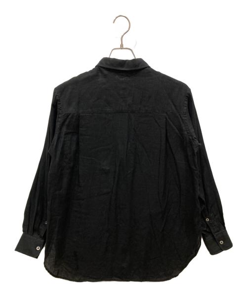 VERMEIL par iena（ヴェルメイユ パー イエナ）VERMEIL par iena (ヴェルメイユ パー イエナ) 長袖リネンシャツ ブラック サイズ:38の古着・服飾アイテム