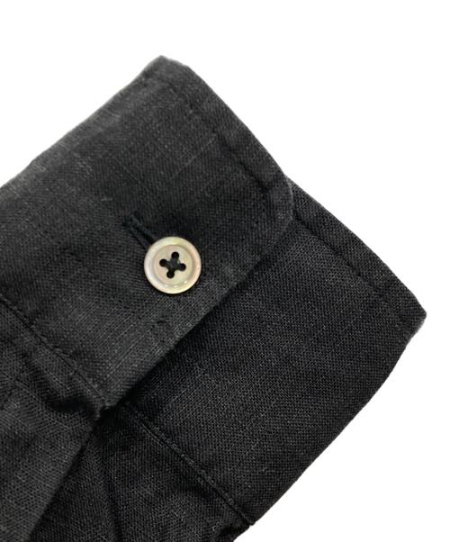 VERMEIL par iena（ヴェルメイユ パー イエナ）VERMEIL par iena (ヴェルメイユ パー イエナ) 長袖リネンシャツ ブラック サイズ:38の古着・服飾アイテム