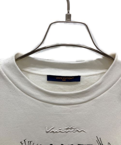 LOUIS VUITTON（ルイ ヴィトン）LOUIS VUITTON (ルイ ヴィトン) ロゴ刺繍コットンスウェット ホワイト サイズ:XLの古着・服飾アイテム
