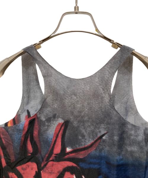 MARNI（マルニ）MARNI (マルニ) 転写ノースリーブワンピース グリーン×ブラック サイズ:38の古着・服飾アイテム