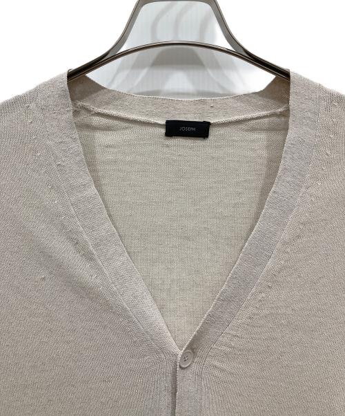 JOSEPH（ジョゼフ）JOSEPH (ジョゼフ) リネンナイロンプレーン Ｖネックカーディガン アイボリー サイズ:SIZE 46の古着・服飾アイテム