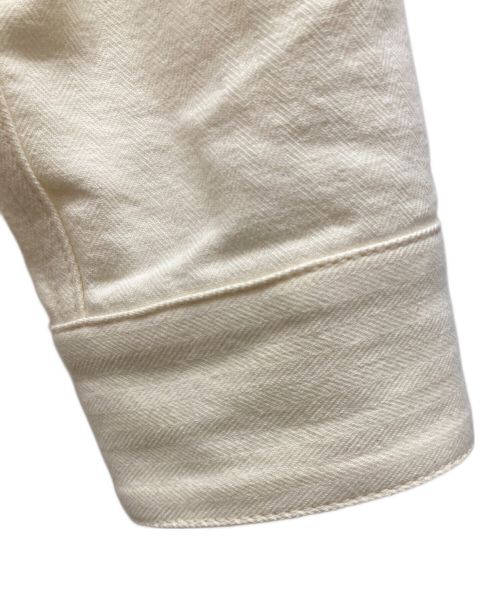 Dior（ディオール）Dior (ディオール) Coach Jacket Cotton Denim with Herringbone　コーチジャケットコットンデニムウィズヘリンボーン アイボリー サイズ:48の古着・服飾アイテム