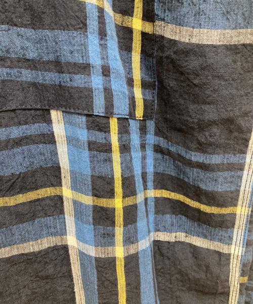 kenneth field（ケネスフィールド）KENNETH FIELD (ケネスフィールド) リネンチェックフィールドシャツ ネイビー サイズ:SIZE Lの古着・服飾アイテム