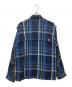 KENNETH FIELD (ケネスフィールド) リネンチェックフィールドシャツ ネイビー サイズ:SIZE L：4500円