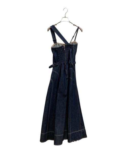 CASA FLINE（カーサフライン）CASA FLINE (カーサフライン) ロントホックデニムロングワンピース インディゴ サイズ:FREEの古着・服飾アイテム