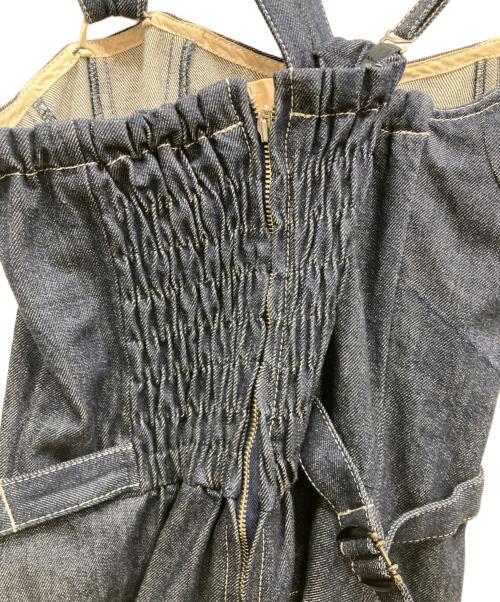 CASA FLINE（カーサフライン）CASA FLINE (カーサフライン) ロントホックデニムロングワンピース インディゴ サイズ:FREEの古着・服飾アイテム