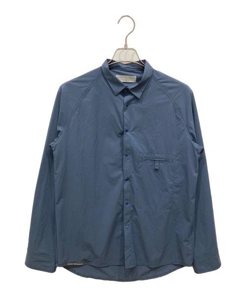 AXESQUIN ELEMENTS（アクシーズクイン エレメンツ）AXESQUIN ELEMENTS (アクシーズクイン エレメンツ) ソフトシェルのショートCLシャツ ブルー サイズ:3の古着・服飾アイテム