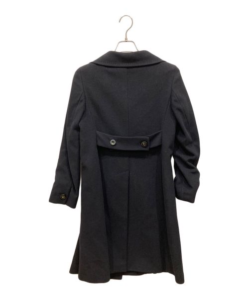 Max Mara Studio（マックスマーラ ストゥディオ）Max Mara Studio (マックスマーラ ストゥディオ) ウールベルテッドコート ネイビー サイズ:36の古着・服飾アイテム