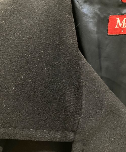 Max Mara Studio（マックスマーラ ストゥディオ）Max Mara Studio (マックスマーラ ストゥディオ) ウールベルテッドコート ネイビー サイズ:36の古着・服飾アイテム