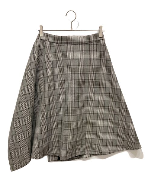 Aquascutum（アクアスキュータム）Aquascutum (アクアスキュータム) グレンチェックスカート グレー サイズ:SIZE M 未使用品の古着・服飾アイテム
