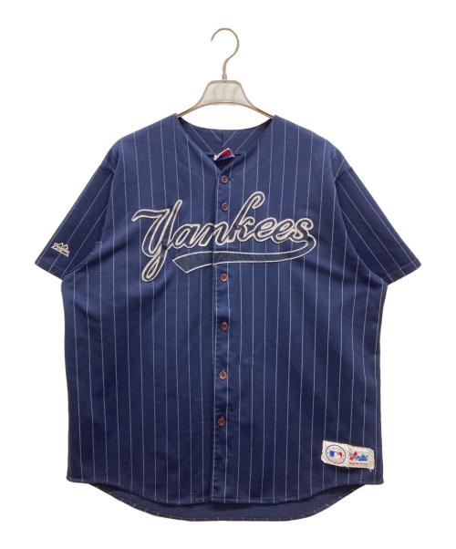 Majestic（マジェスティック）Majestic (マジェスティック) 90'sベースボールシャツ ネイビー サイズ:無しの古着・服飾アイテム