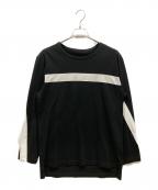 GROUND Yグラウンドワイ）の古着「前後テープカットソー」｜ブラック