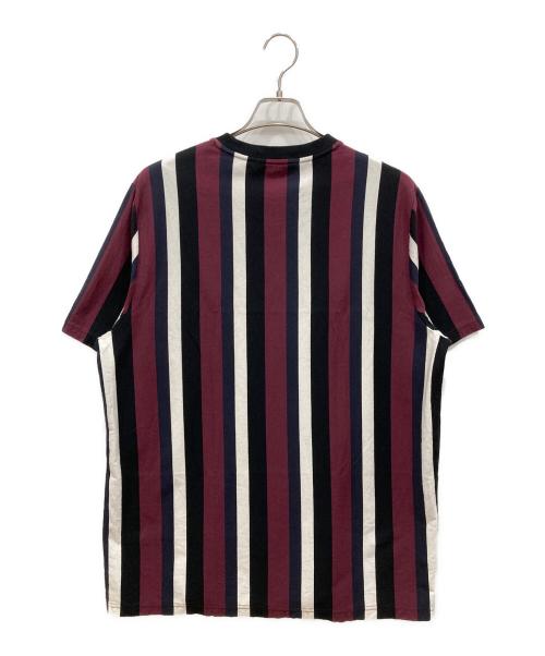 FRED PERRY（フレッドペリー）FRED PERRY (フレッドペリー) Gradient Stripe T-Shirt ボルドー×ブラック サイズ:SIZE Lの古着・服飾アイテム