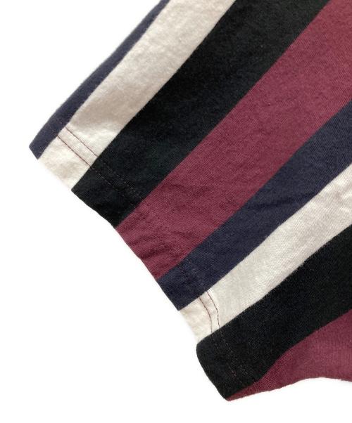 FRED PERRY（フレッドペリー）FRED PERRY (フレッドペリー) Gradient Stripe T-Shirt ボルドー×ブラック サイズ:SIZE Lの古着・服飾アイテム