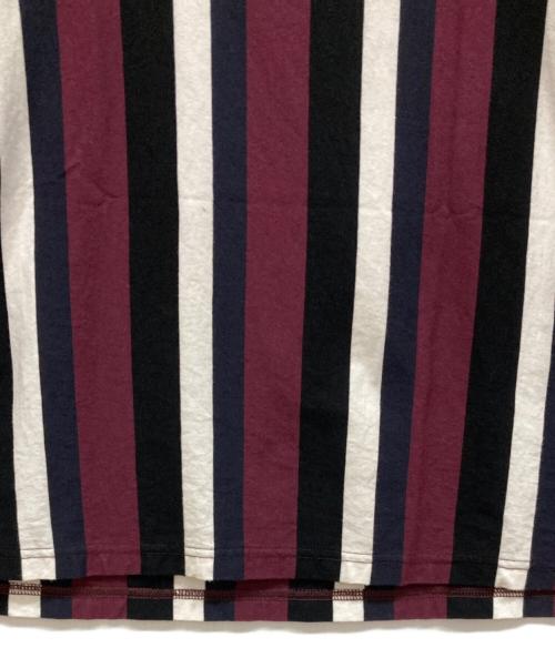 FRED PERRY（フレッドペリー）FRED PERRY (フレッドペリー) Gradient Stripe T-Shirt ボルドー×ブラック サイズ:SIZE Lの古着・服飾アイテム