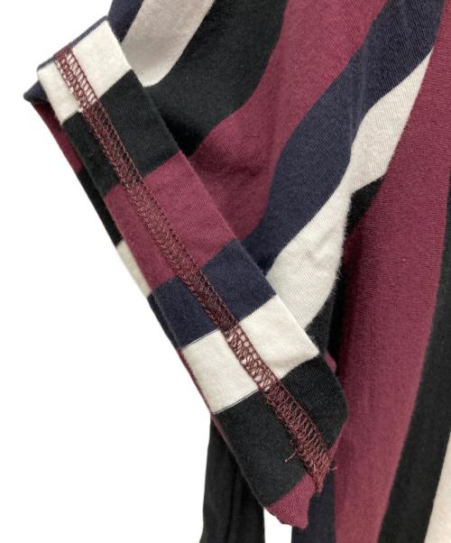 FRED PERRY（フレッドペリー）FRED PERRY (フレッドペリー) Gradient Stripe T-Shirt ボルドー×ブラック サイズ:SIZE Lの古着・服飾アイテム