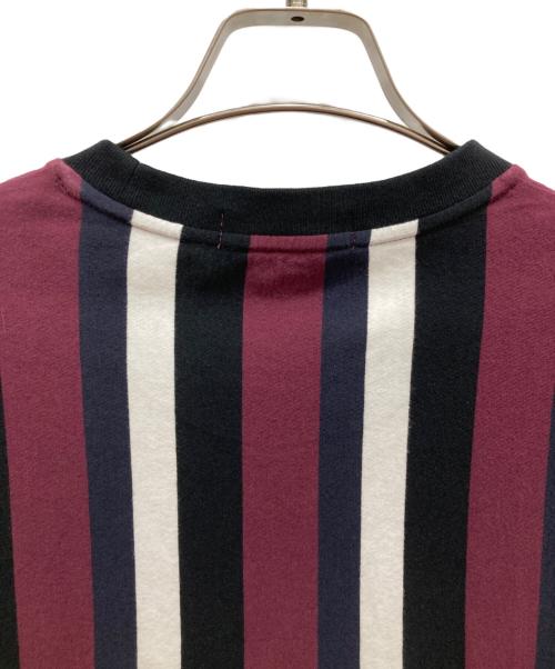 FRED PERRY（フレッドペリー）FRED PERRY (フレッドペリー) Gradient Stripe T-Shirt ボルドー×ブラック サイズ:SIZE Lの古着・服飾アイテム