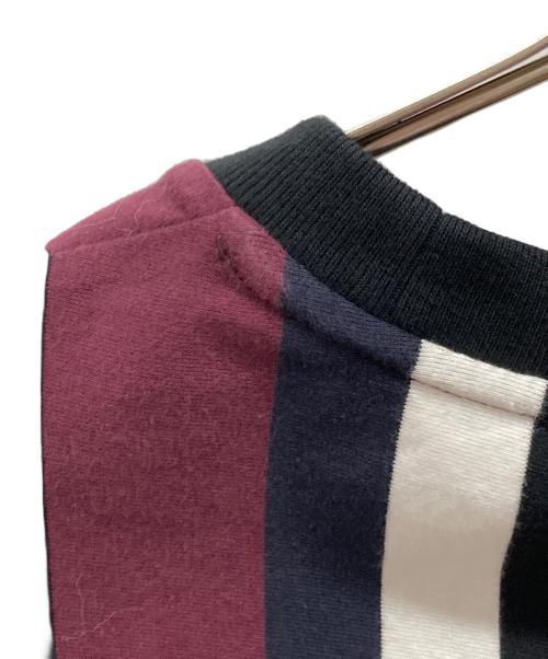 FRED PERRY（フレッドペリー）FRED PERRY (フレッドペリー) Gradient Stripe T-Shirt ボルドー×ブラック サイズ:SIZE Lの古着・服飾アイテム