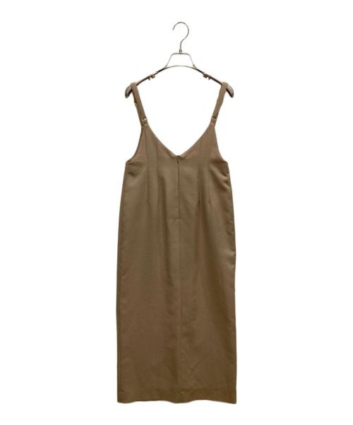 Noble（ノーブル）Noble (ノーブル) スラブオックスロングサロペットスカート ベージュ サイズ:36の古着・服飾アイテム