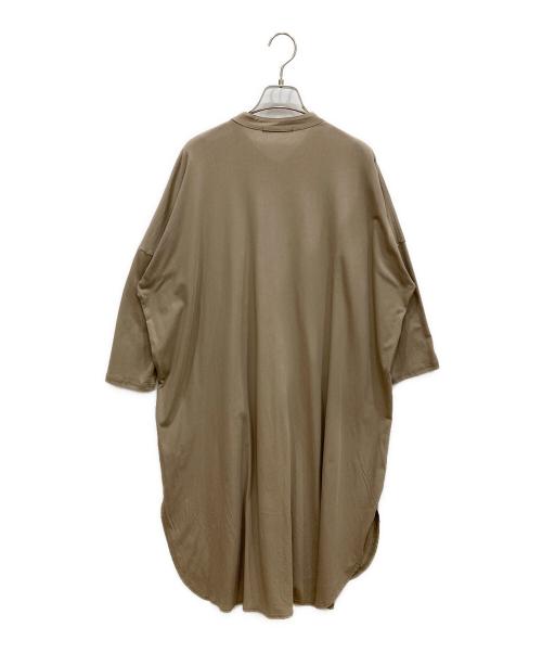 mizuiro-ind（ミズイロインド）mizuiro-ind (ミズイロインド) バンドカラーロングシャツ ベージュ サイズ:SIZE Freeの古着・服飾アイテム