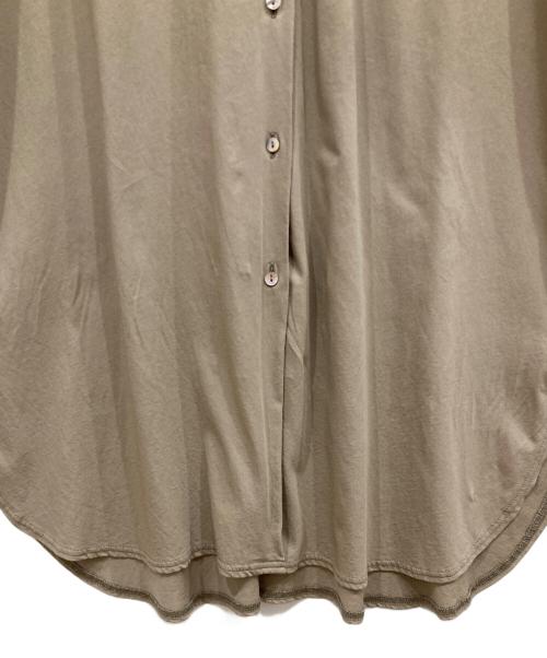 mizuiro-ind（ミズイロインド）mizuiro-ind (ミズイロインド) バンドカラーロングシャツ ベージュ サイズ:SIZE Freeの古着・服飾アイテム