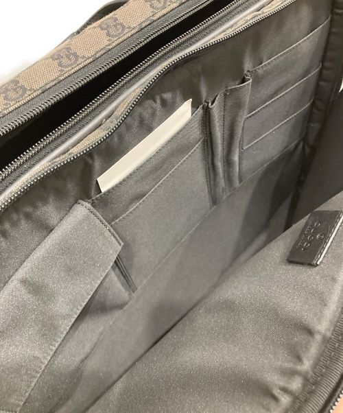 GUCCI（グッチ）GUCCI (グッチ) 2WAYブリーフケース ブラウンの古着・服飾アイテム