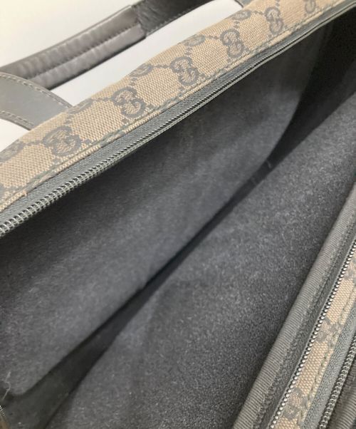 GUCCI（グッチ）GUCCI (グッチ) 2WAYブリーフケース ブラウンの古着・服飾アイテム